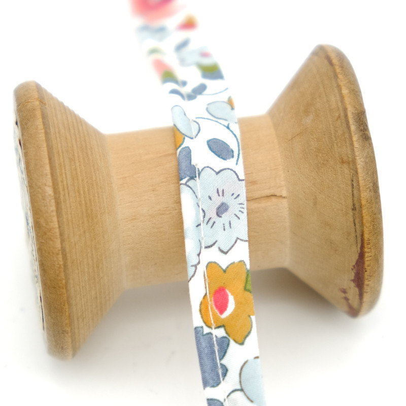 Passepoil Liberty Fabrics Betsy Bleu Clair - Maison Klem